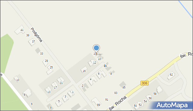 Wielka Wieś, Podgórna, 10b, mapa Wielka Wieś