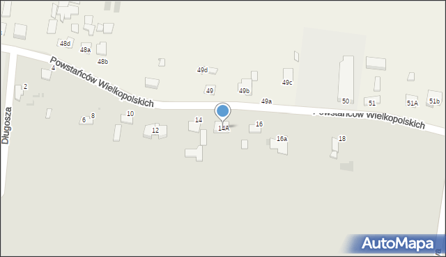 Wieluń, Powstańców Wielkopolskich, 14A, mapa Wieluń