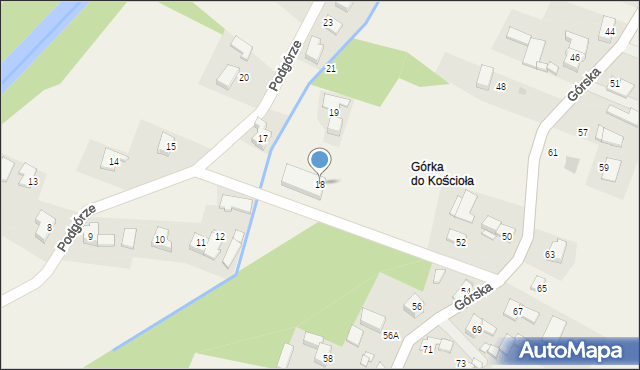Wieprz, Podgórze, 18, mapa Wieprz