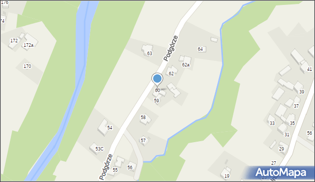 Wieprz, Podgórze, 60, mapa Wieprz