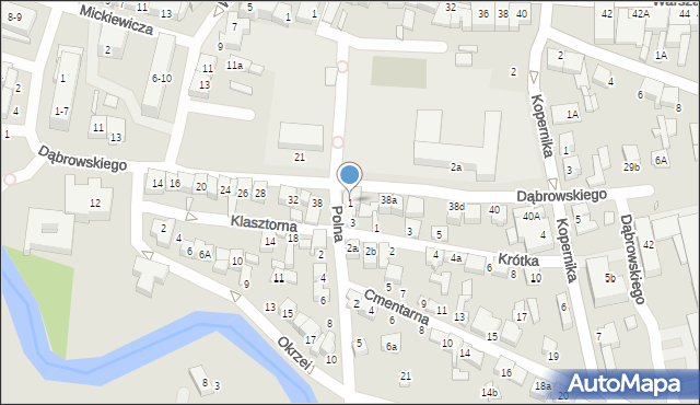 Wieruszów, Polna, 1, mapa Wieruszów