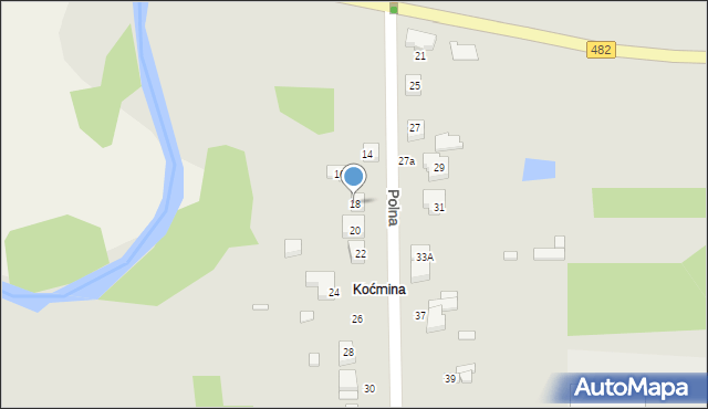 Wieruszów, Polna, 18, mapa Wieruszów