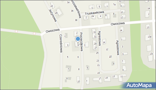 Wieszowa, Porzeczkowa, 4, mapa Wieszowa