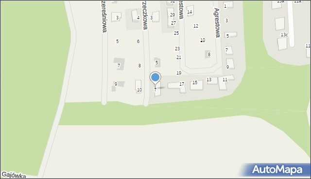 Wieszowa, Porzeczkowa, 7, mapa Wieszowa