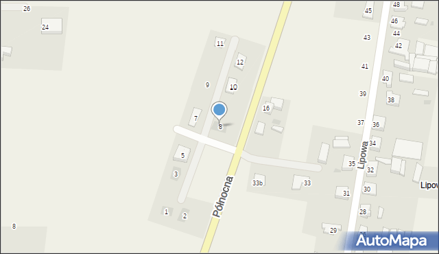 Wijewo, Północna, 8, mapa Wijewo