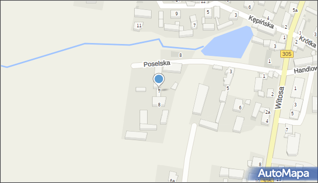 Wijewo, Poselska, 7, mapa Wijewo
