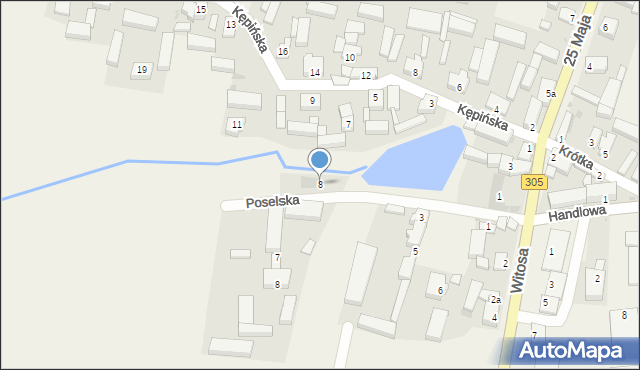 Wijewo, Poselska, 8, mapa Wijewo