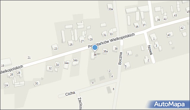 Wijewo, Powstańców Wielkopolskich, 36, mapa Wijewo