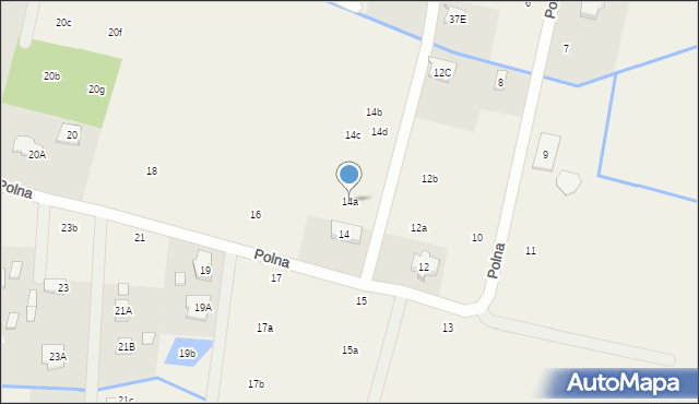 Wilcza Góra, Polna, 14a, mapa Wilcza Góra