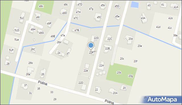 Wilcza Góra, Polna, 22F, mapa Wilcza Góra