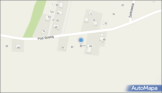 Wilczkowice, Pod Sosną, 82, mapa Wilczkowice