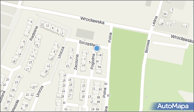 Wilczyce, Pogodna, 1A, mapa Wilczyce