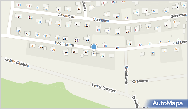 Wilczyn, Pod Lasem, 21, mapa Wilczyn