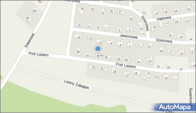 Wilczyn, Pod Lasem, 32, mapa Wilczyn