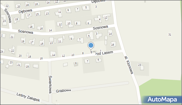 Wilczyn, Pod Lasem, 6, mapa Wilczyn