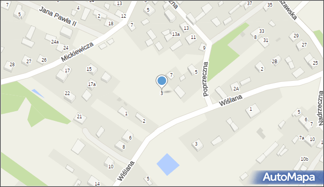 Wilga, Poprzeczna, 3, mapa Wilga
