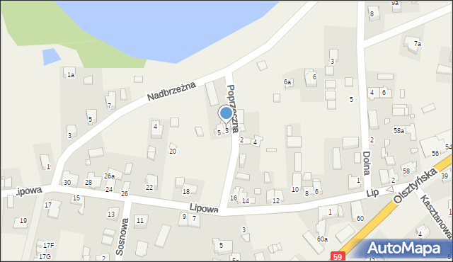 Wilkasy, Poprzeczna, 3, mapa Wilkasy