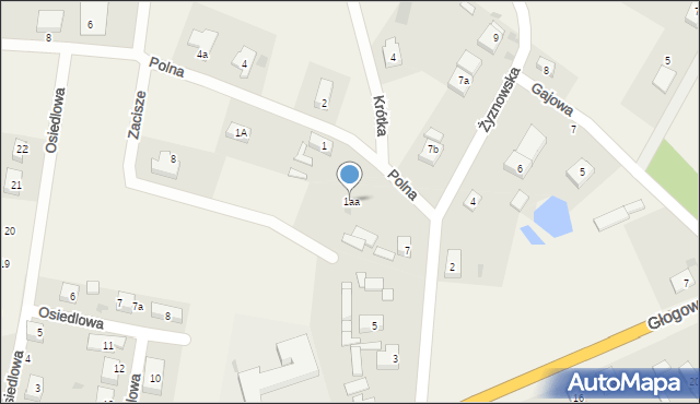 Wilków, Polna, 1aa, mapa Wilków