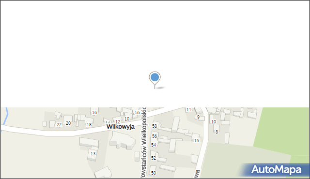 Wilkowyja, Powstańców Wielkopolskich, 62a, mapa Wilkowyja