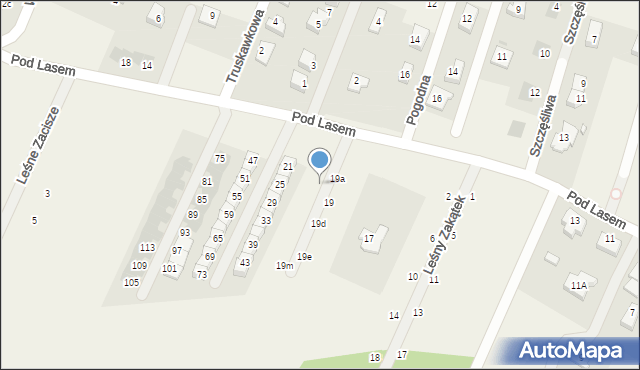 Wilkszyn, Pod Lasem, 19h, mapa Wilkszyn