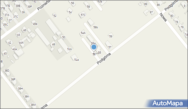 Wiry, Podgórna, 56, mapa Wiry