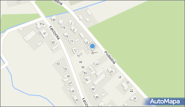 Wiry, Podleśna, 10, mapa Wiry