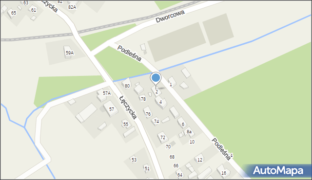 Wiry, Podleśna, 2, mapa Wiry