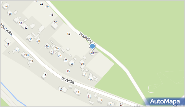 Wiry, Podleśna, 64, mapa Wiry