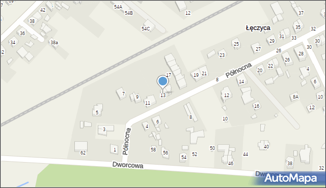 Wiry, Północna, 13, mapa Wiry