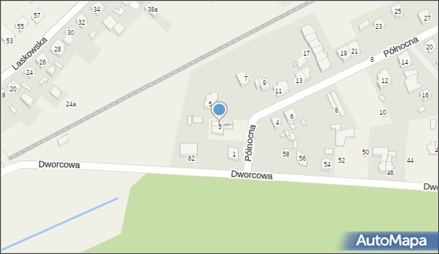 Wiry, Północna, 3, mapa Wiry