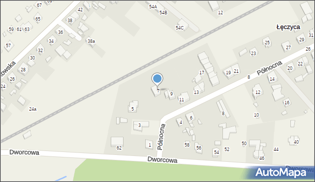 Wiry, Północna, 7, mapa Wiry