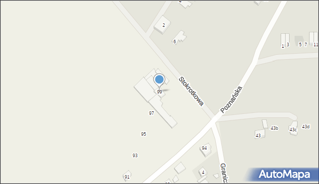 Wiry, Poznańska, 99, mapa Wiry