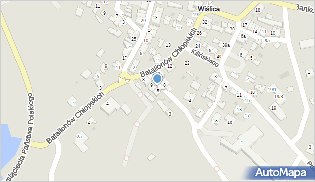 Wiślica, Podwale, 5, mapa Wiślica