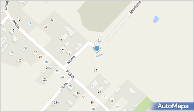 Wisznice, Polna, 13, mapa Wisznice