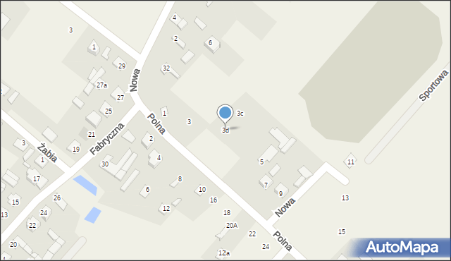 Wisznice, Polna, 3d, mapa Wisznice