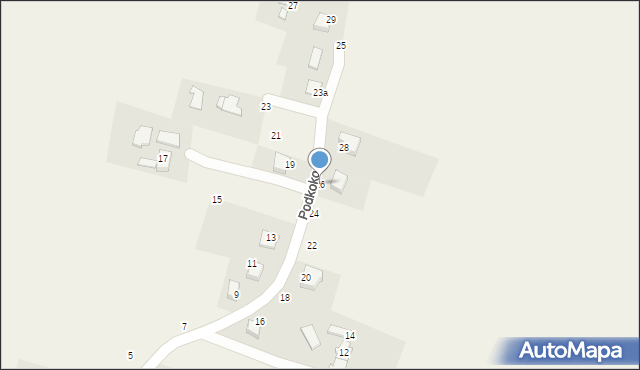 Witkowice, Podkokocie, 26, mapa Witkowice