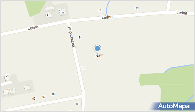 Witkowice, Poprzeczna, 74a, mapa Witkowice
