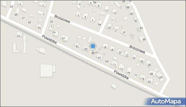 Witkowo, Powidzka, 65, mapa Witkowo