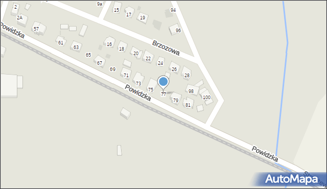 Witkowo, Powidzka, 77, mapa Witkowo