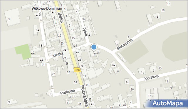 Witkowo, Powstańców Wielkopolskich, 2, mapa Witkowo