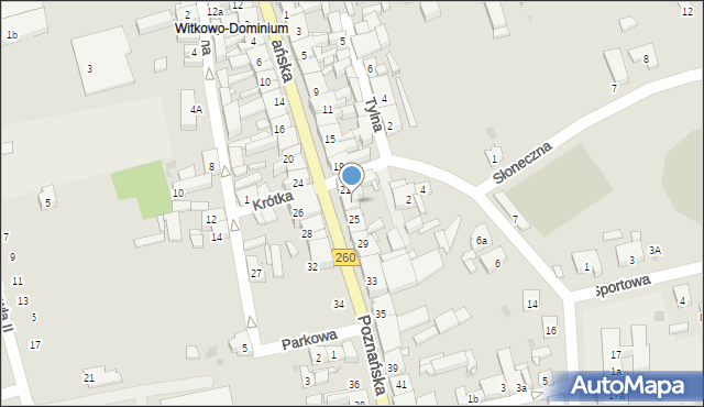 Witkowo, Poznańska, 23, mapa Witkowo