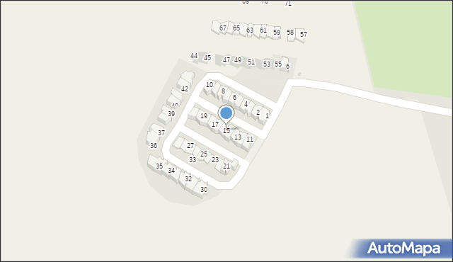 Witoszów Dolny, Południowa, 15, mapa Witoszów Dolny