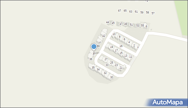 Witoszów Dolny, Południowa, 37, mapa Witoszów Dolny