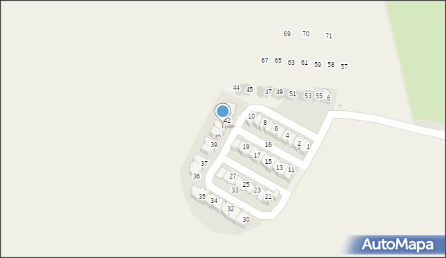 Witoszów Dolny, Południowa, 41, mapa Witoszów Dolny