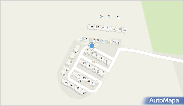 Witoszów Dolny, Południowa, 8, mapa Witoszów Dolny