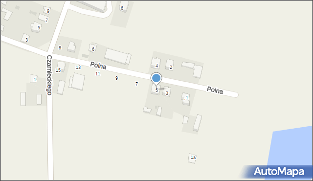 Wizna, Polna, 5, mapa Wizna