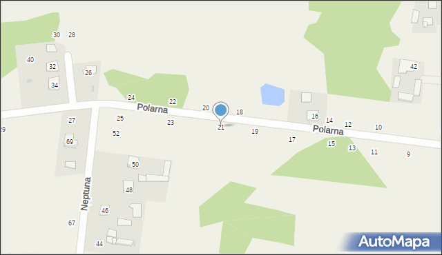 Władków, Polarna, 21, mapa Władków