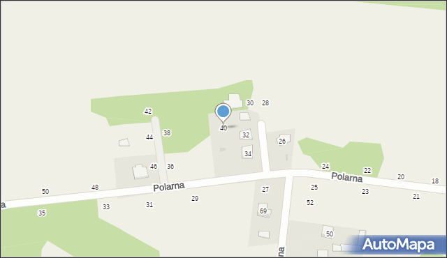 Władków, Polarna, 40, mapa Władków