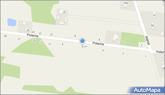 Władków, Polarna, 7, mapa Władków