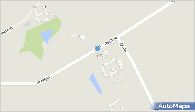 Włocławek, Pochyła, 1, mapa Włocławka